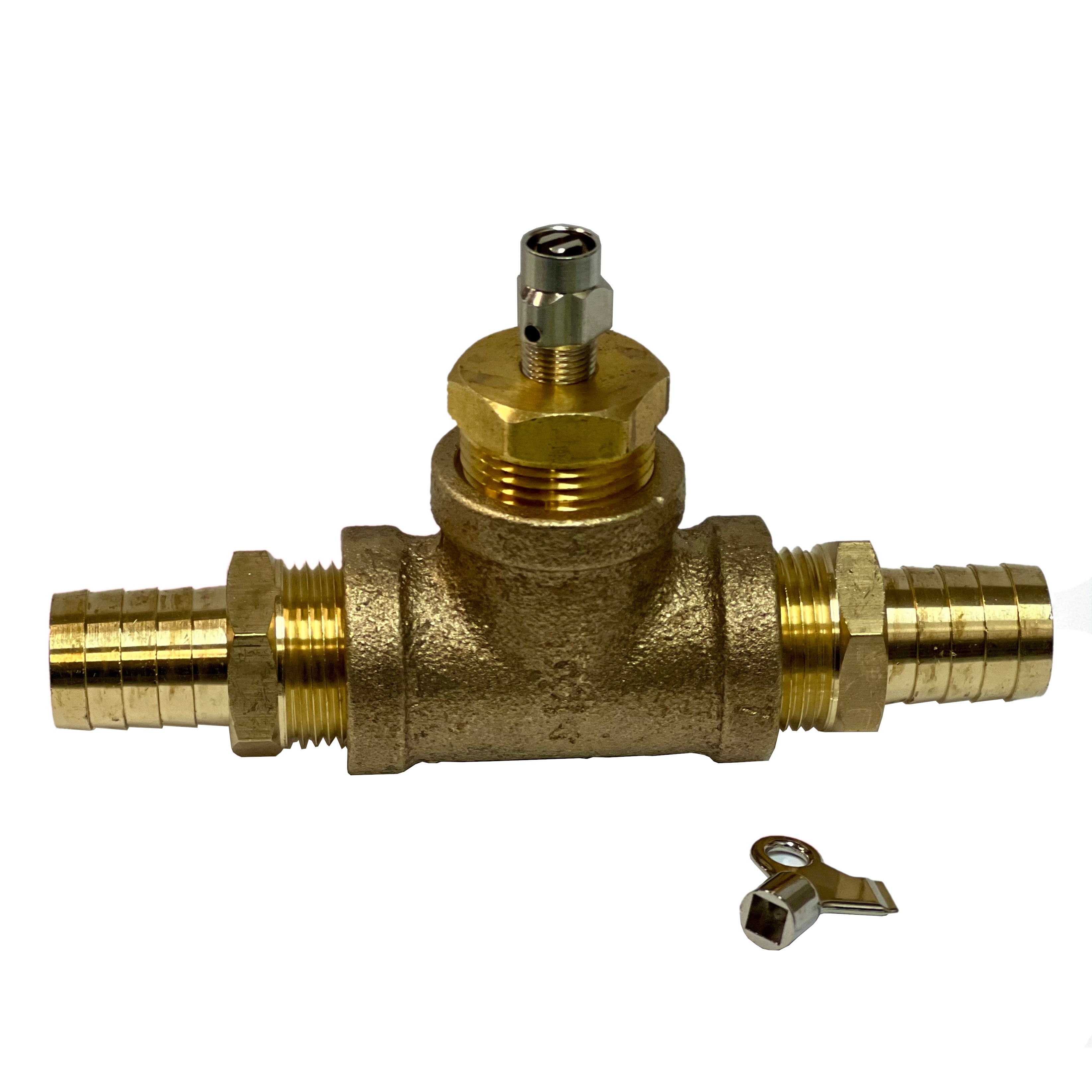INLINE TEE WITH COIN VENT  Coin Air Vent - Bleeder for ¾