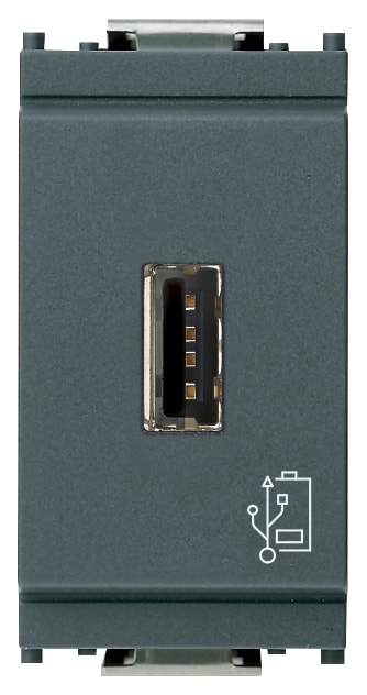 Vimar Idea High USB Outlet 1M, Grey,