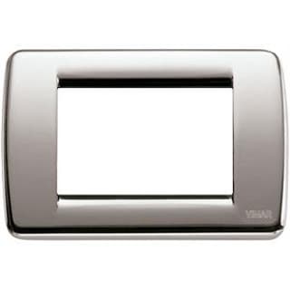 Vimar 16753.34 3 Module Brushed Nickel Rondo Plate