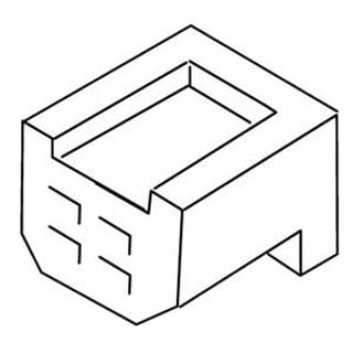 178-748 Connector Housing, Male 4-Pole DBW2010 / 2020 Repair Part