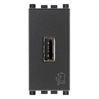 Vimar 19292 Arke USB Charging Outlet, 5V/1.5A 1 Module, Grey