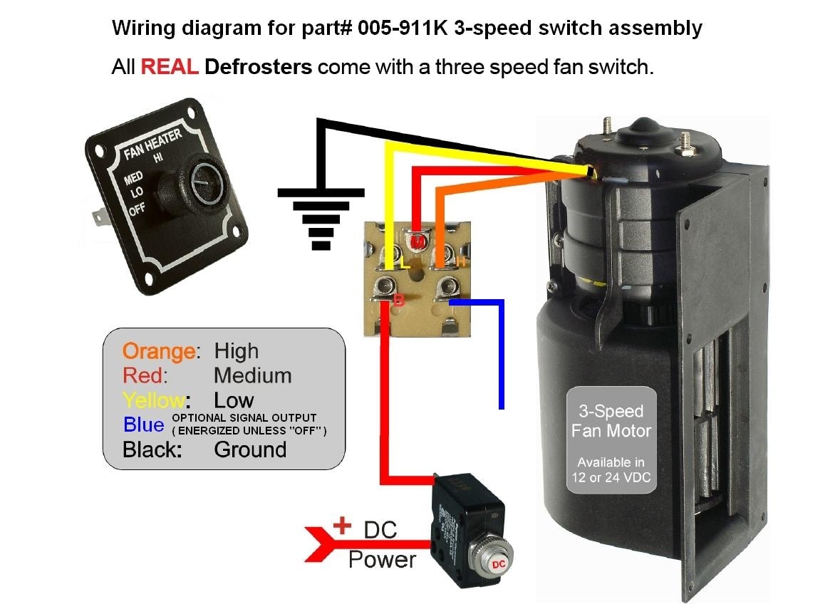 005711K Three Speed Fan Switch