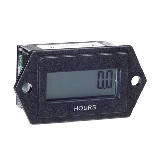 HOUR METER 2-HOLE RECT