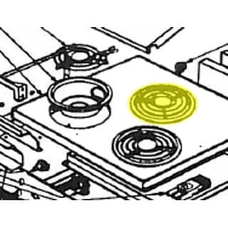 72402 Top Rear Element, 550W/240V Seaward Repair Part by Whale Marine