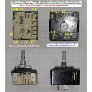 72521 Infinite Switch, 240V Seaward Repair Part by Whale Marine