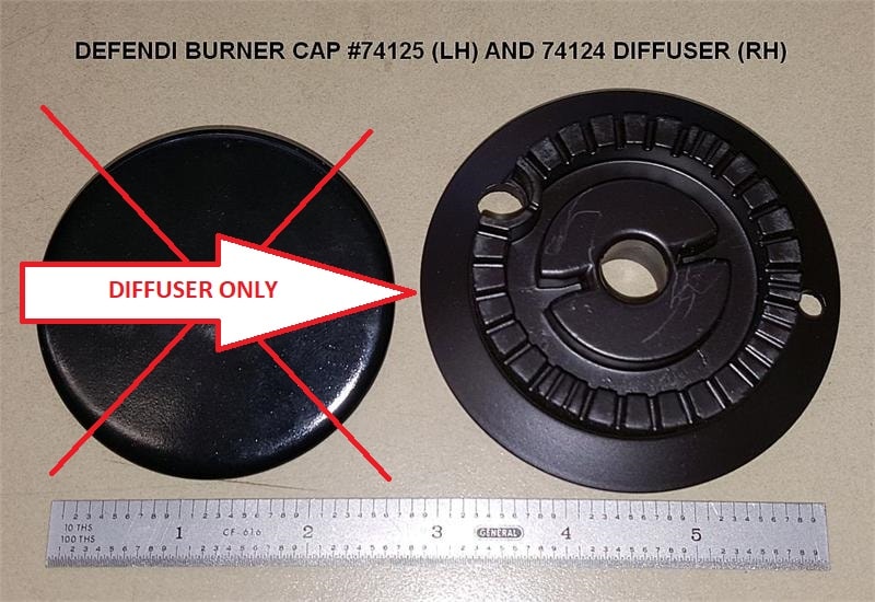 74124 Defendi Small Burner Diffuser Seaward Repair Part