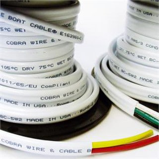 B7W82T-20 8/2 AWG (Wht Jacket) 2 Con Tinned Boat Cable