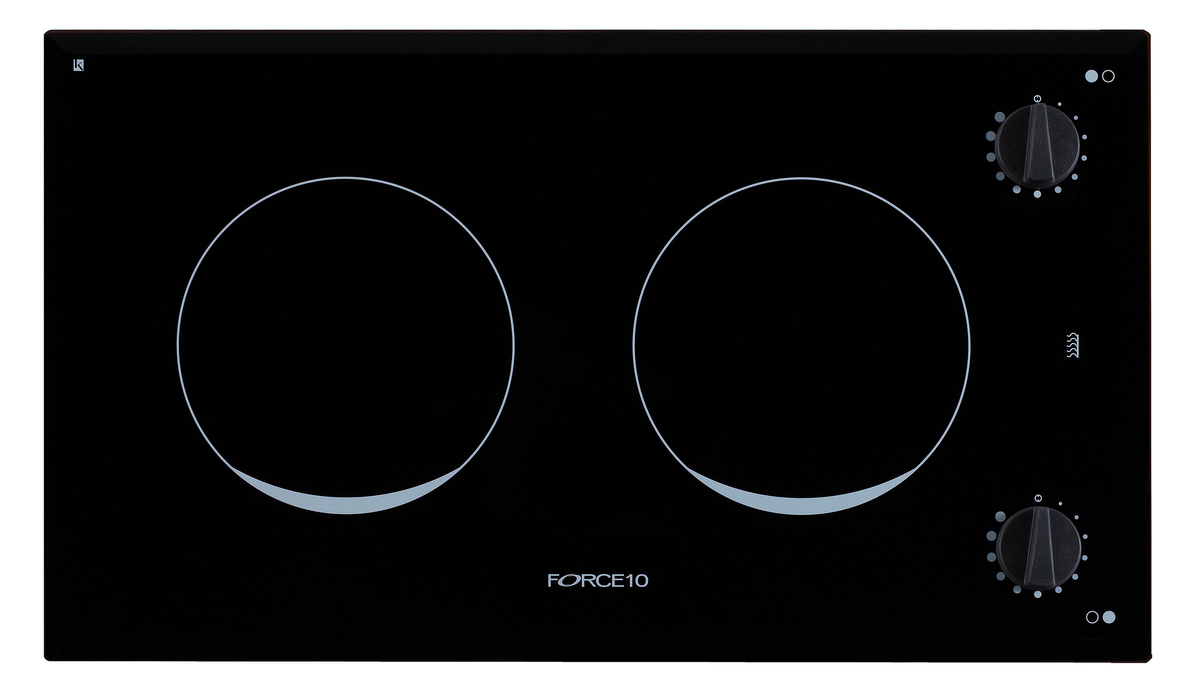 F75221 2-Burner, Blk Glass 120V Force 10