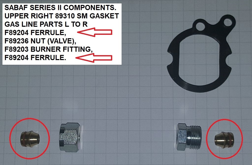 F89204 Sabaf Fuel Line Ferrule <br>Force 10 Repair Part