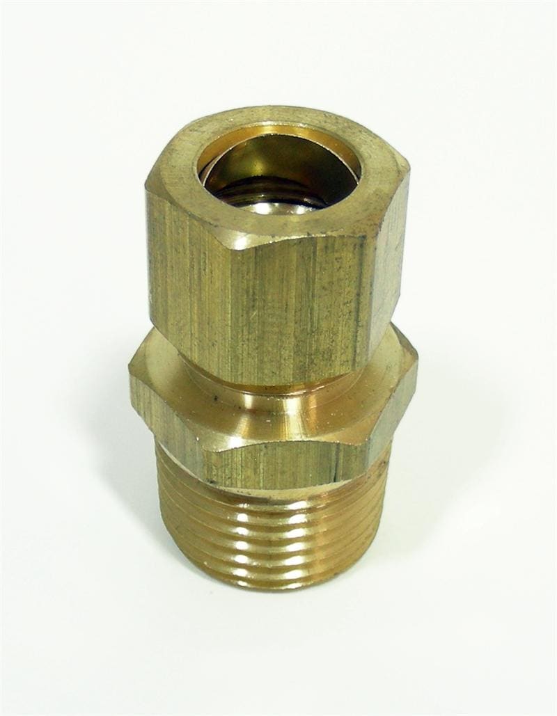 1/2 Male NPT x 1/2 Compression Brass Adapter