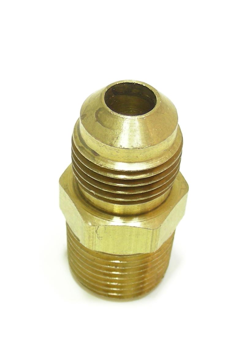 3/8 Male NPT x 3/8 Flare (SAE) Brass Adapter