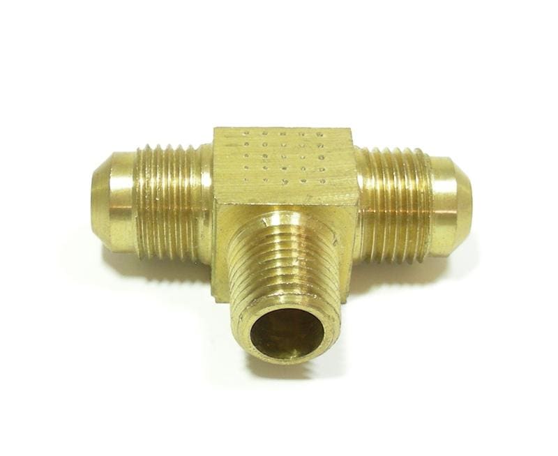 Tee 3/8 Flare x 3/8 Flare x 3/8 Male Pipe Anderson Metals Brass Tube Fitting Tee 3/8 Flare x 3/8 Flare x 3/8 Male Pipe Anderson Metals Brass Tube Fitting