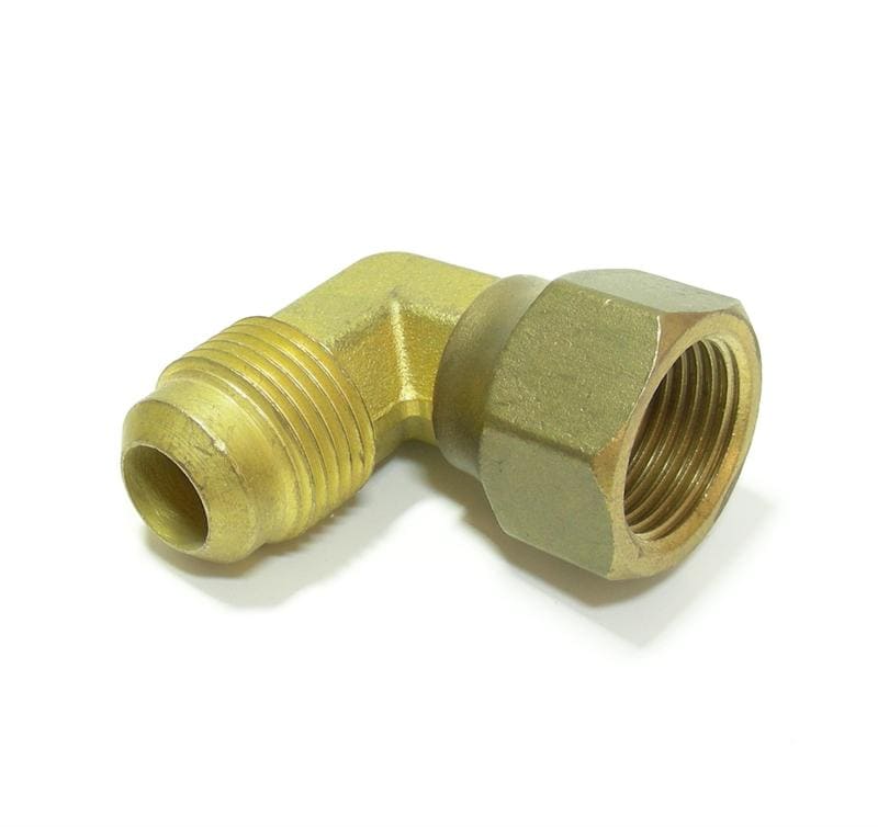 1/2 Female Swivel Flare (SAE) x 1/2 Male Flare (SAE) Brass Elbow