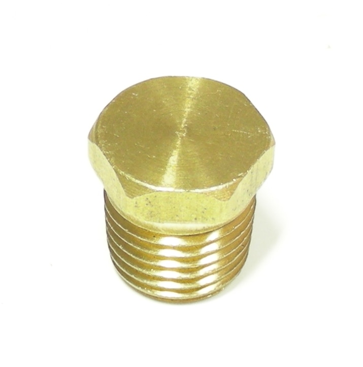1/4" Male NPT Brass Pipe Plug