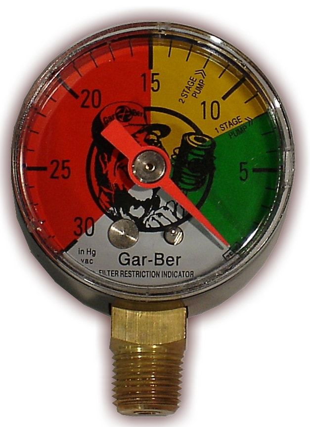 Gar Ber FRI Vacuum  Gauge  Fuel Restriction Indicator 