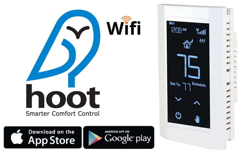 THERMOSTAT, HOOT WIFI DP 120/208/240V 16A WHITE