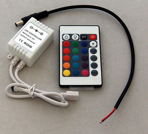 ILLT-RGBCNTRLK1 RGB Controller and 24 Button IR Remote with DC