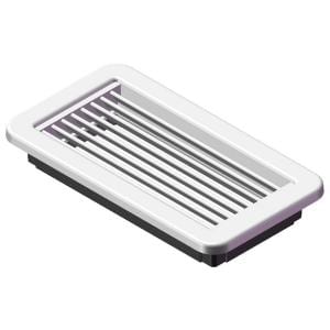 PGA4x4R Plastic Grille, Adustable Vanes 1/2