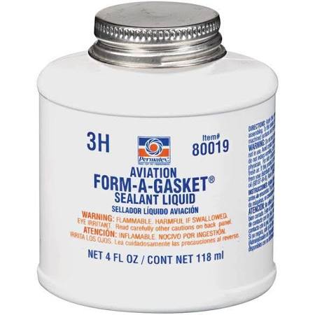 Permatex 80019 Form-A-Gasket #3, 4 oz Brush Top Bottle