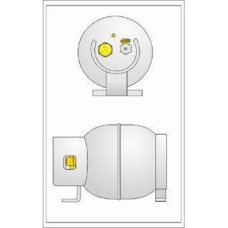 Seaward 93138 Aluminum 20# 4.7 Gallon Horizontal Propane Tank