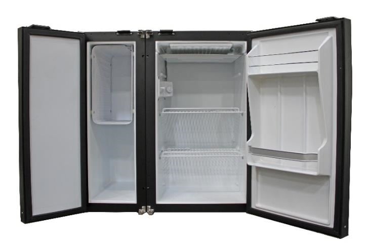 Nova Kool RFS4800 4.8 CU FT AC/DC Side By Side Refrigerator & Freezer