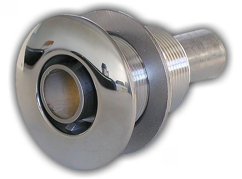 W002-173NUT 1" Stainless Horizontal outlet exhaust thru hull