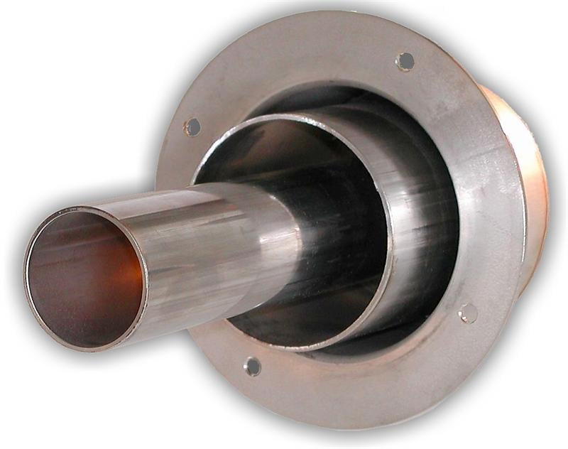 W005 154 1 1 2 Stainless Horizontal Triple Wall Exhaust Thru Bulkhead w005-154-1-1-2-stainless-horizontal-triple-wall-exhaust-thru-bulkhead