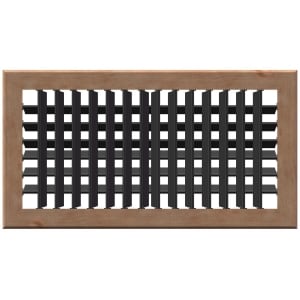 VHT4x4 Supply Air Grille, Teak, 4-Way 4