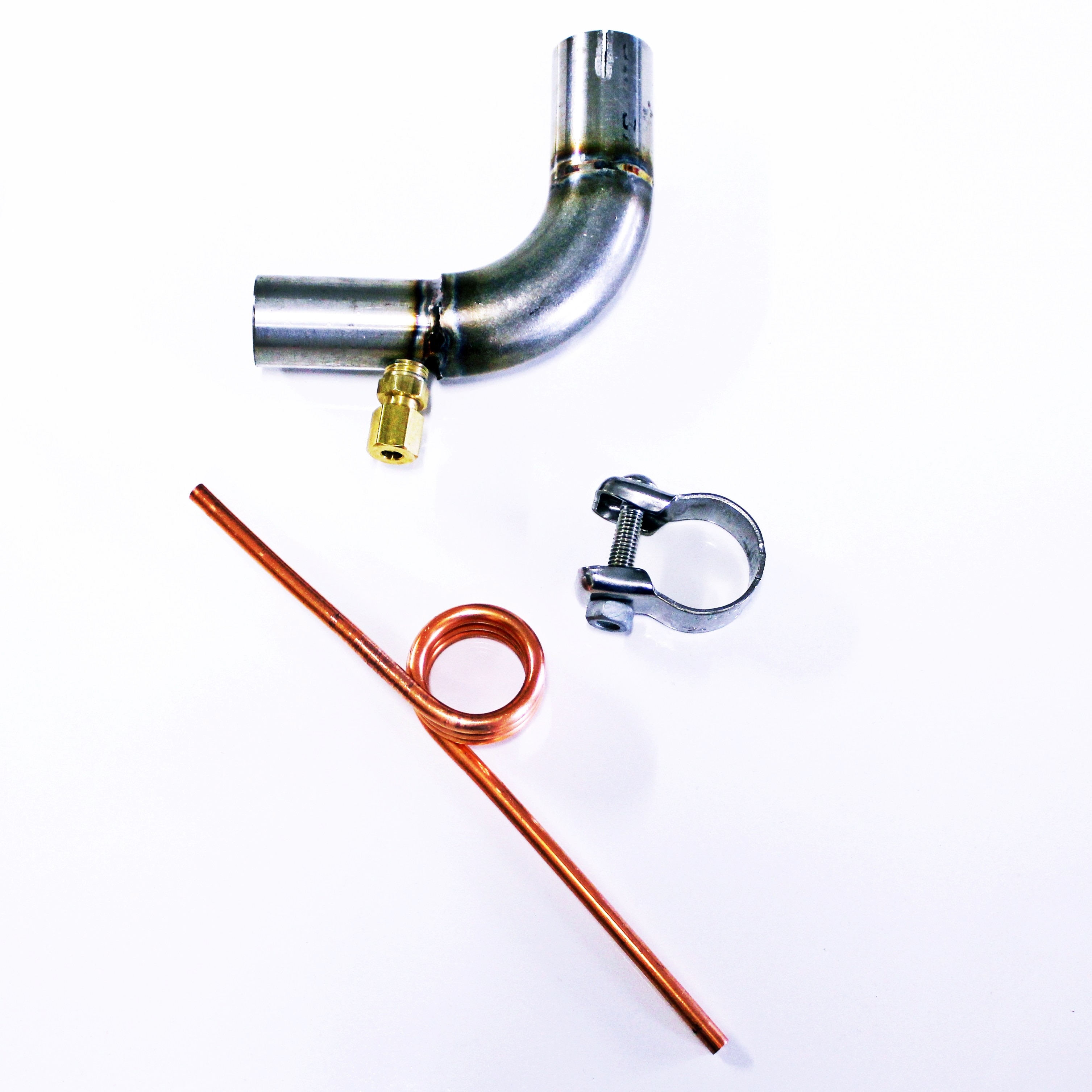 W91564A22 22mm Stainless exhaust elbow with condensation drain