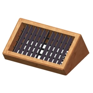 WGMLT4x4 Wedge Supply Air Grille with Damper, Teak, 2-Way 4